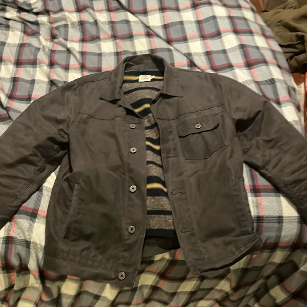 Flint and Tinder Wool-Lined Waxed Trucker Jacket